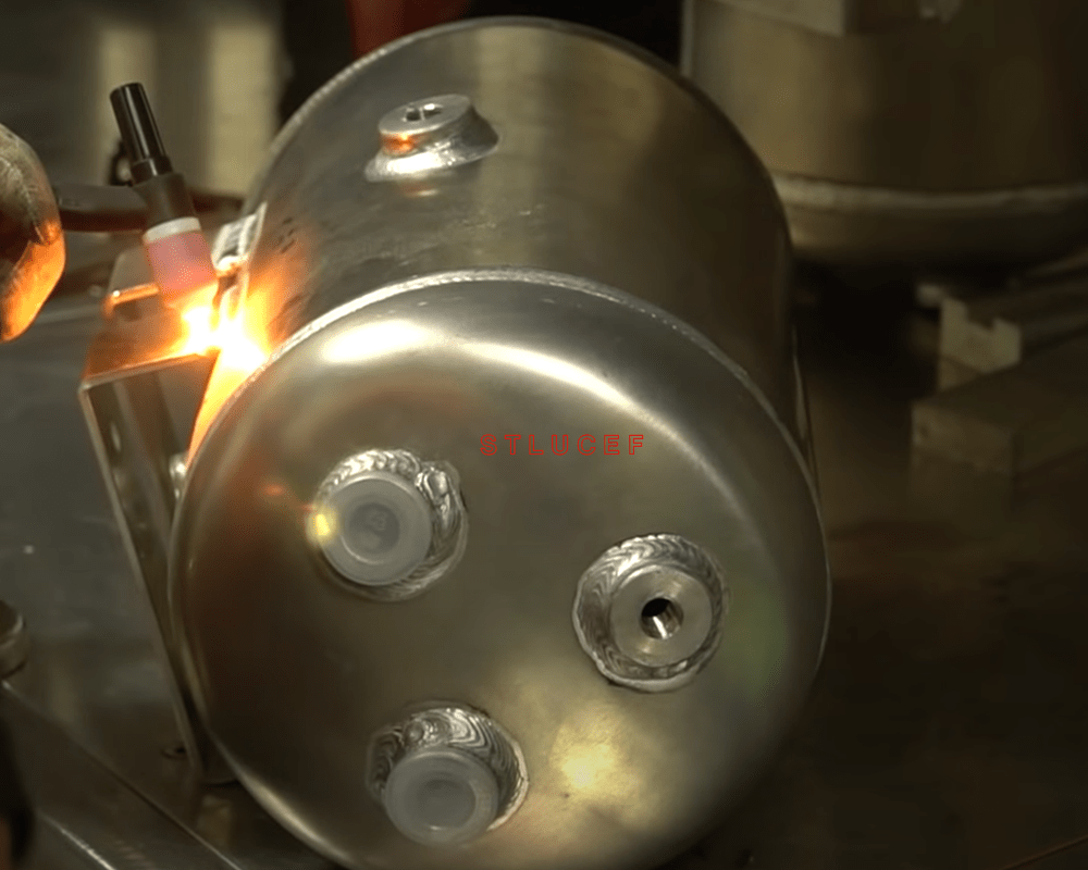 soldadura TIG aluminio cilindros de combustible